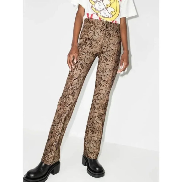 Reformation Peyton snakeskin print jeans Size 26